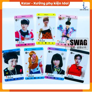 Set 7 card trong in hình Bangtan giả gái