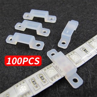 100pcs LED Lamp With Fixing Clip fFrmware Silicone Inner Width 12mm
