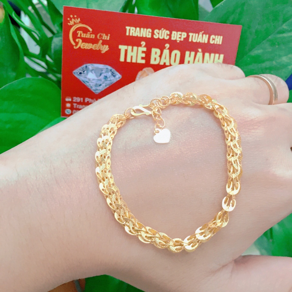 ♥️SIÊU HOT♥️ Lắc Tay Nữ Bạc Xi Vàng Cao Cấp, Kiểu Dáng Dây Mềm Thanh Lịch, Trẻ Trung