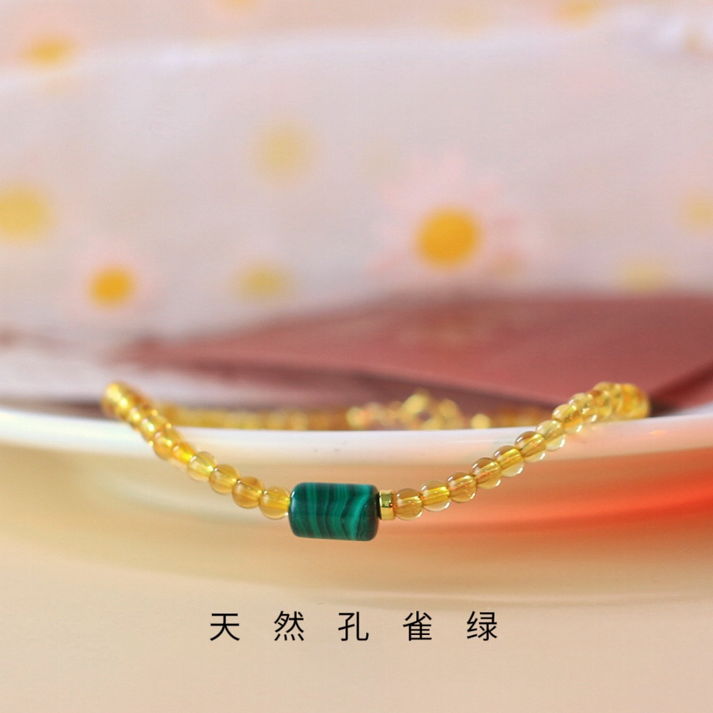 [Hàng Mới Về] Vòng Tay Chuỗi Hạt Malachite Xanh Thời Trang