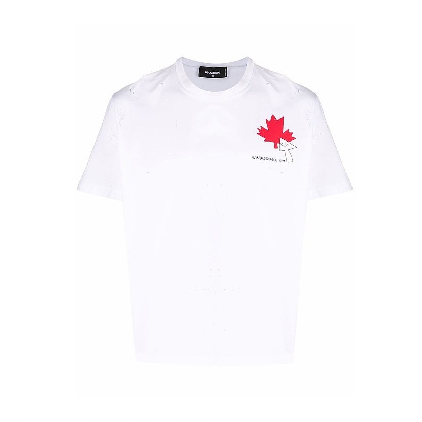 Áo Thun Cotton In Hình Dsquared2 Thời Trang Cho Nam