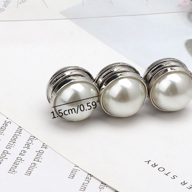 Set 12 Ghim Cài Khăn Choàng Đính Ngọc Trai Nhân Tạo Thời Trang