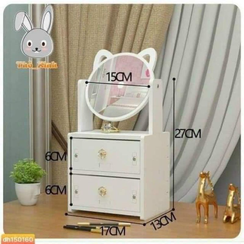 kệ mỹ phẩm, tủ đựng mỹ phẩm mini có gương