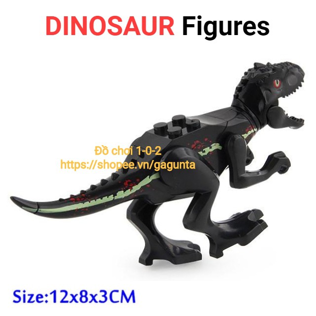 Đồ Chơi Khủng Long D-rex Đen Jurassic World Hãng Lele