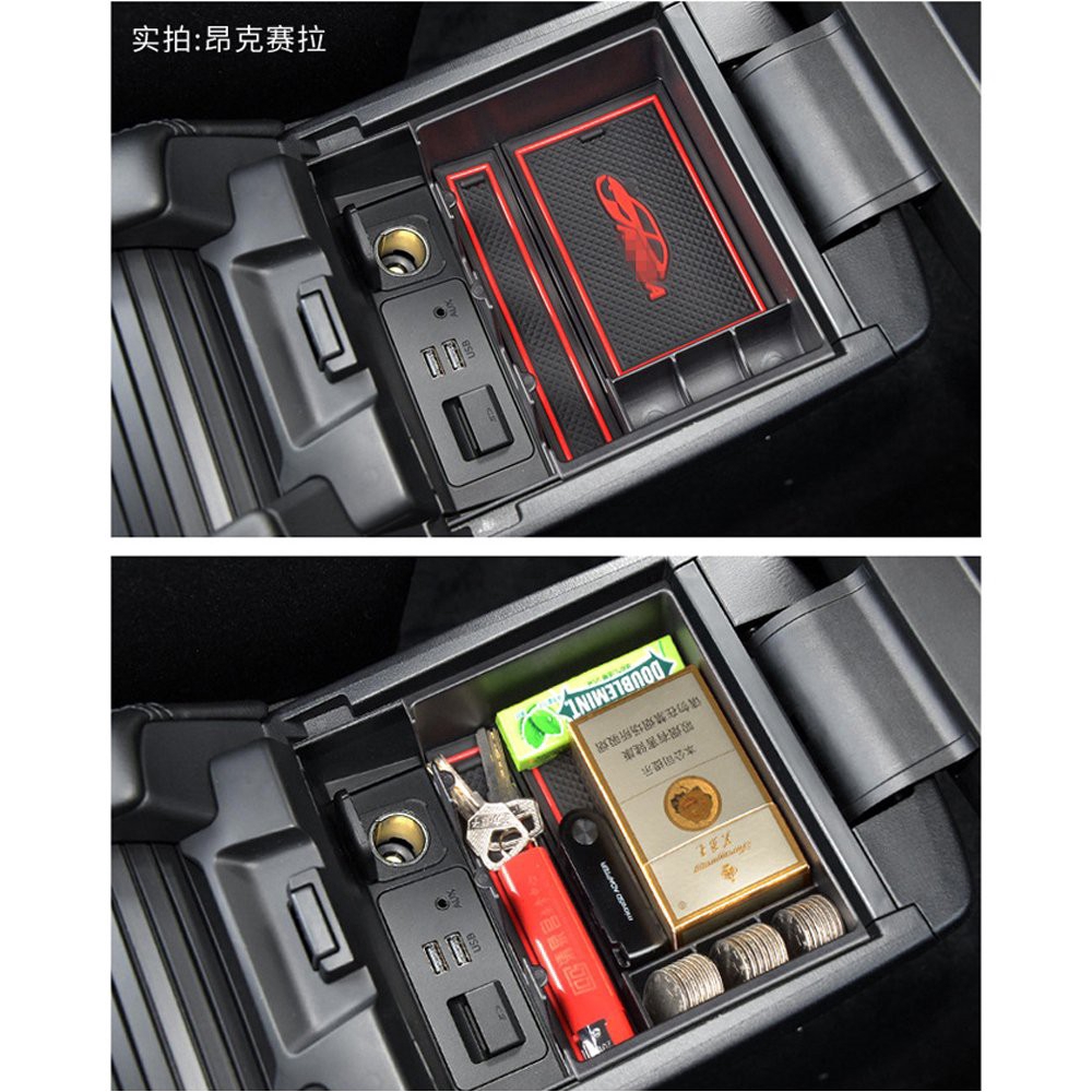 Armrest Storage Box Interior Organizer for Mazda 3 Axela 2017 2018 Center Console Glove Holder Tray