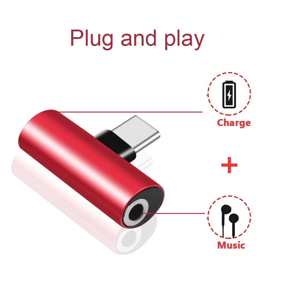 Dây Cáp Chuyển Đổi Cổng Type C Sang 3.5mm 2 Trong 1 Cho Xiaomi Android