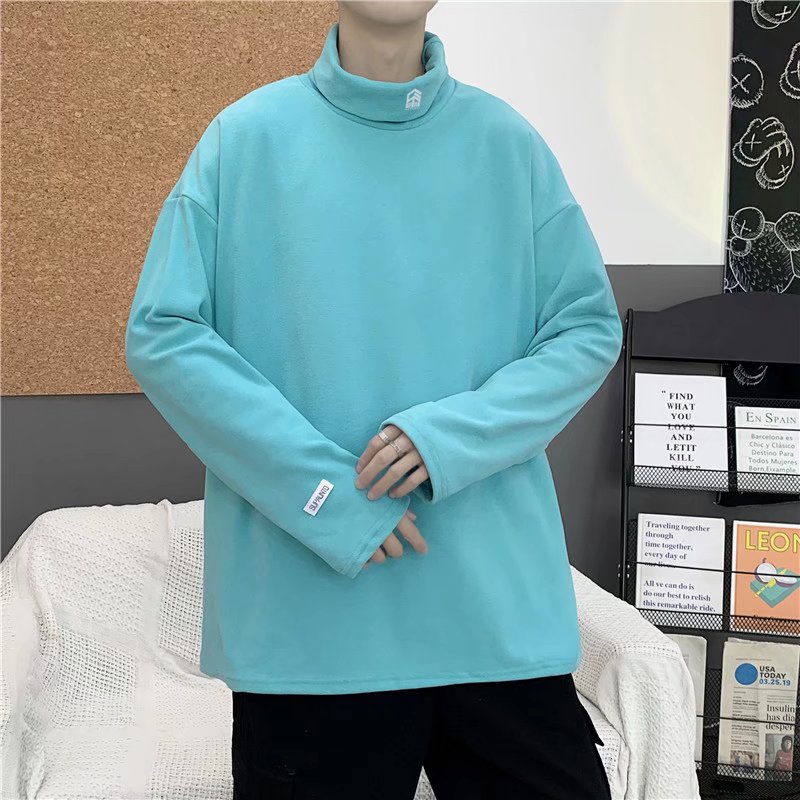 Áo Thun Tay Dài Cổ Tròn Màu Sắc Đơn Giản Dễ Phối Đồ Hợp Thời Trang Cho Nam