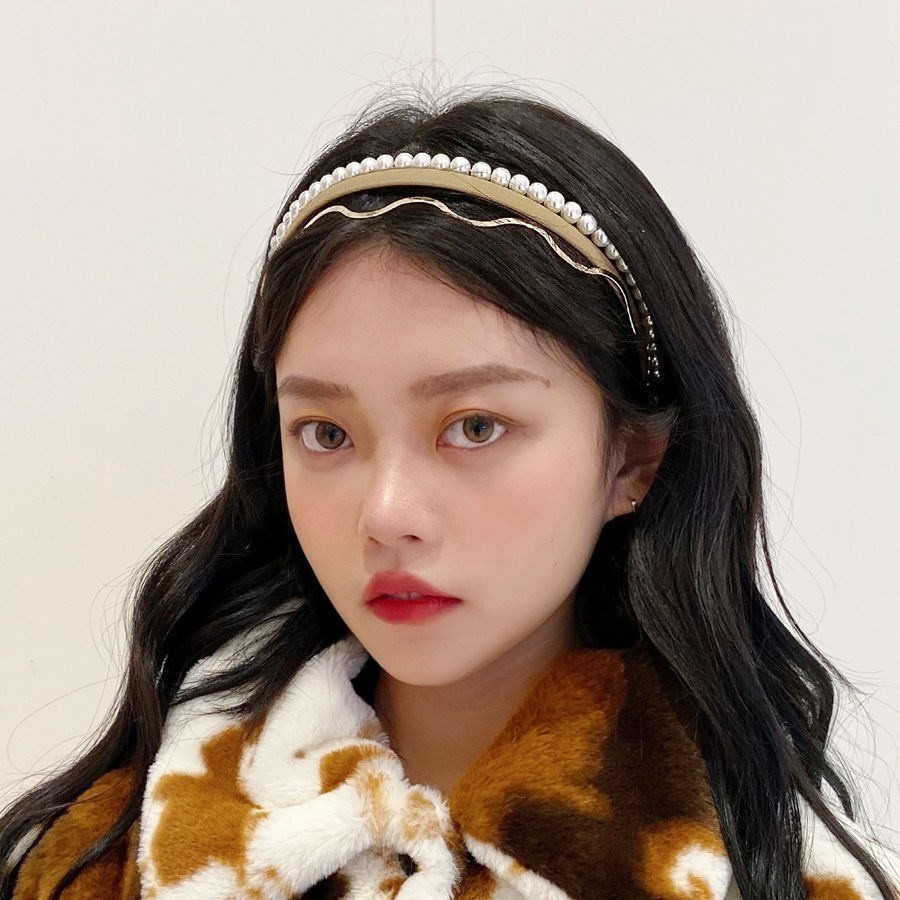 Bộ 3 cài tóc đính ngọc trai kiểu dáng xinh xắn dành cho nữ （Hairband）