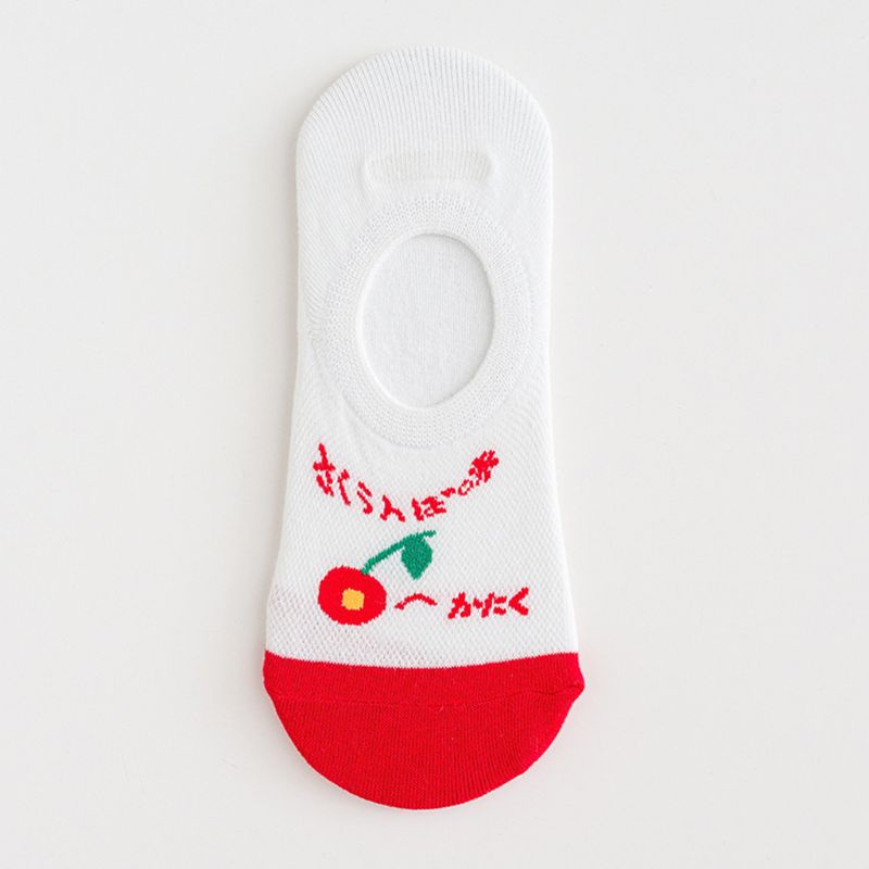 Đôi Vớ Thuyền Họa Tiết Trái Cây Dễ Thương Cho Nữ