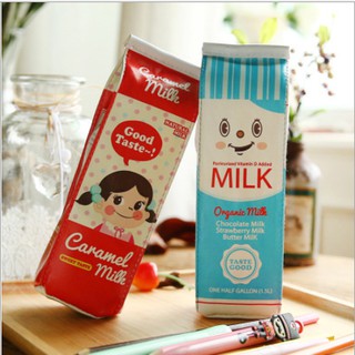 Hộp bút da hình hộp sữa Hàn Quốc