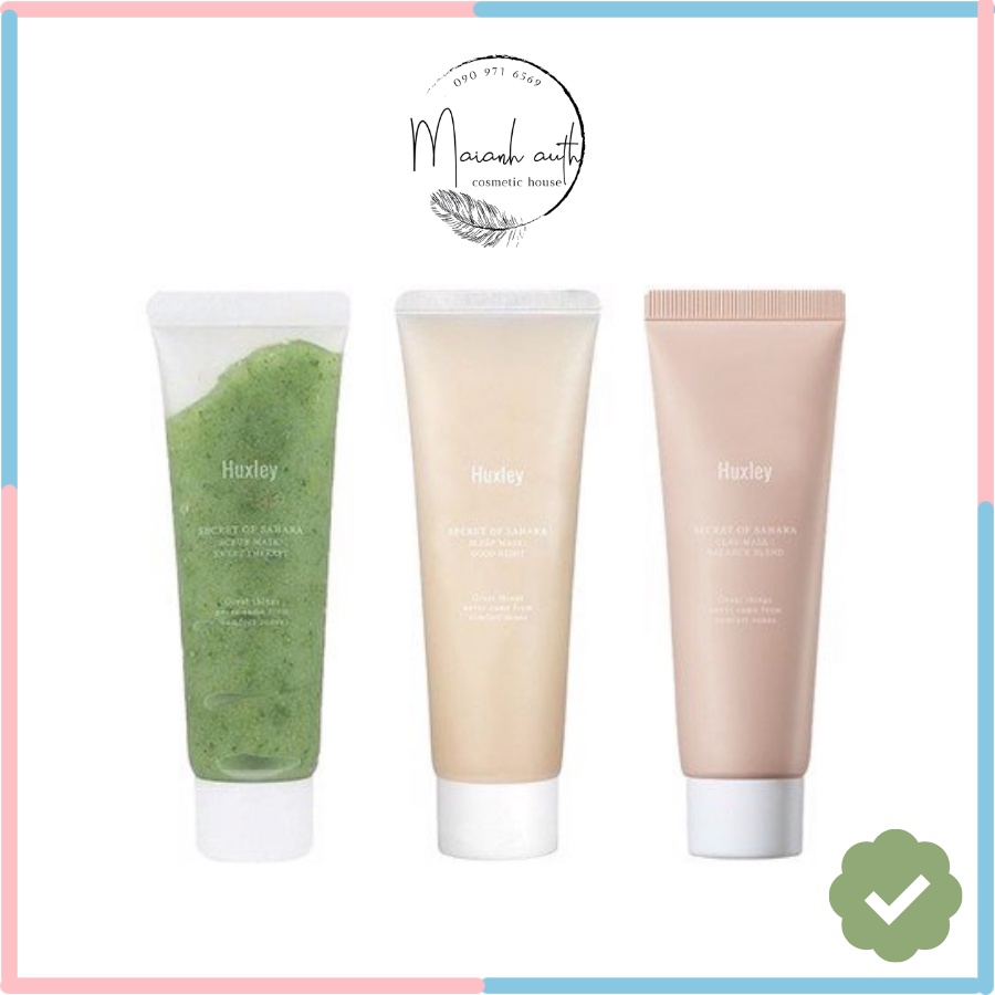 Mặt nạ Huxley Mini Spa Routine Set 30g 3 bước dưỡng da - set 3 món huxley mini (Scrub Mask, Clay Mask, Sleep Mask)