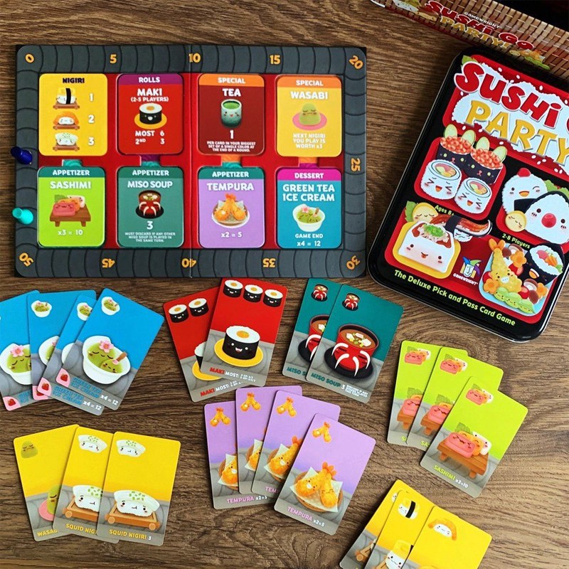 Bộ thẻ trò chơi Sushi Go Party! vui nhộn dành cho gia đình