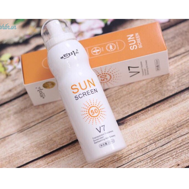 Xịt chống nắng Hàn Quốc Sun Screen V7 Magic Flowers SPF 50+