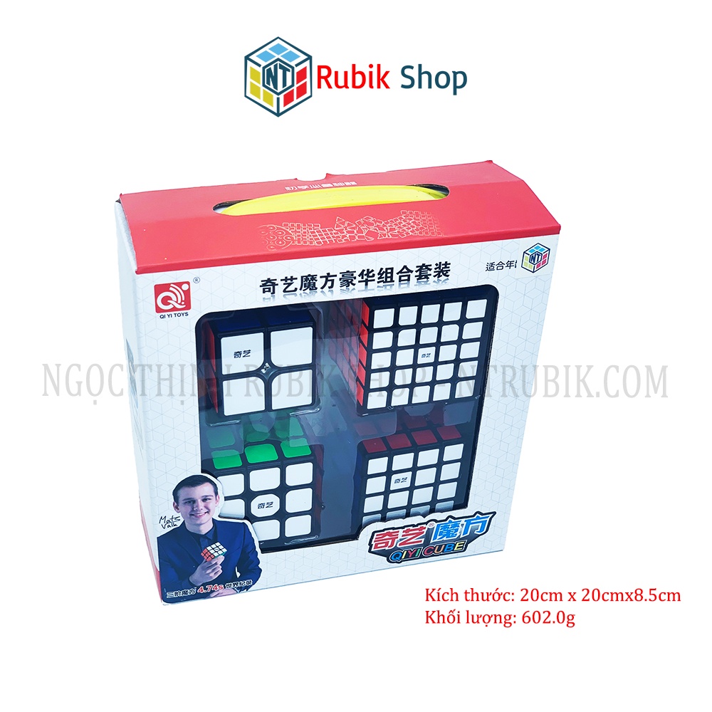 [Giảm Giá] Set 1 /Combo 4 Rubik (Qidi 2x2,Sailing 3x3,Qiyuan 4x4, Qizheng 5x5)