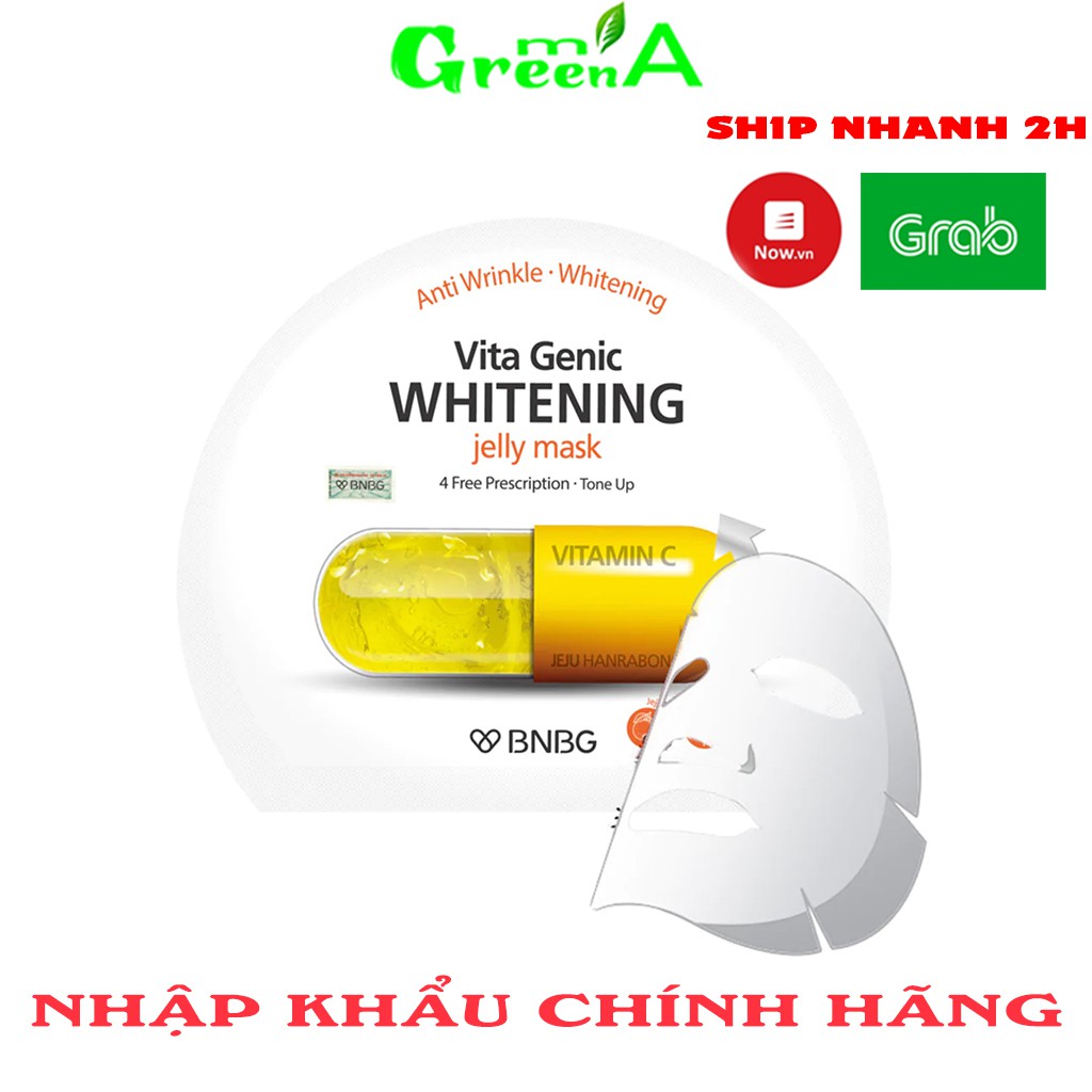 Mặt Nạ BNBG Vita Genic Whitening Jelly Mask Dưỡng Trắng 30ml [NHẬP KHẨU CHÍNH HÃNG] [MIẾNG LẺ]