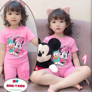 COMBO BỘ ĐỒ MẶC NHÀ CHO BÉ GÁI TỪ 12- 24KG