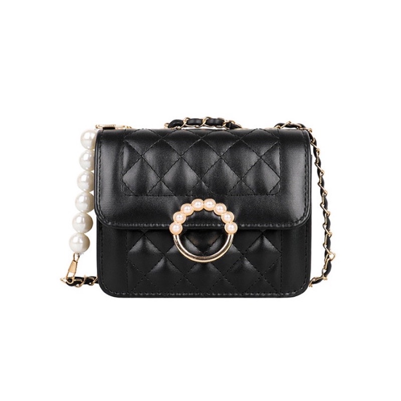 Túi xách nữ đeo chéo đeo vai khoá ngọc tròn phong cách hàn quốc Zuliashop8386