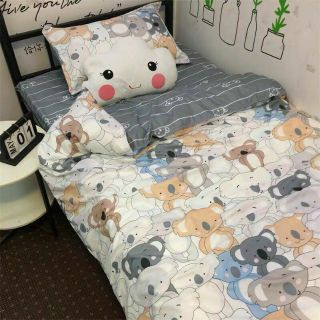 Bộ chăn ga gối gấu koala cotton poly