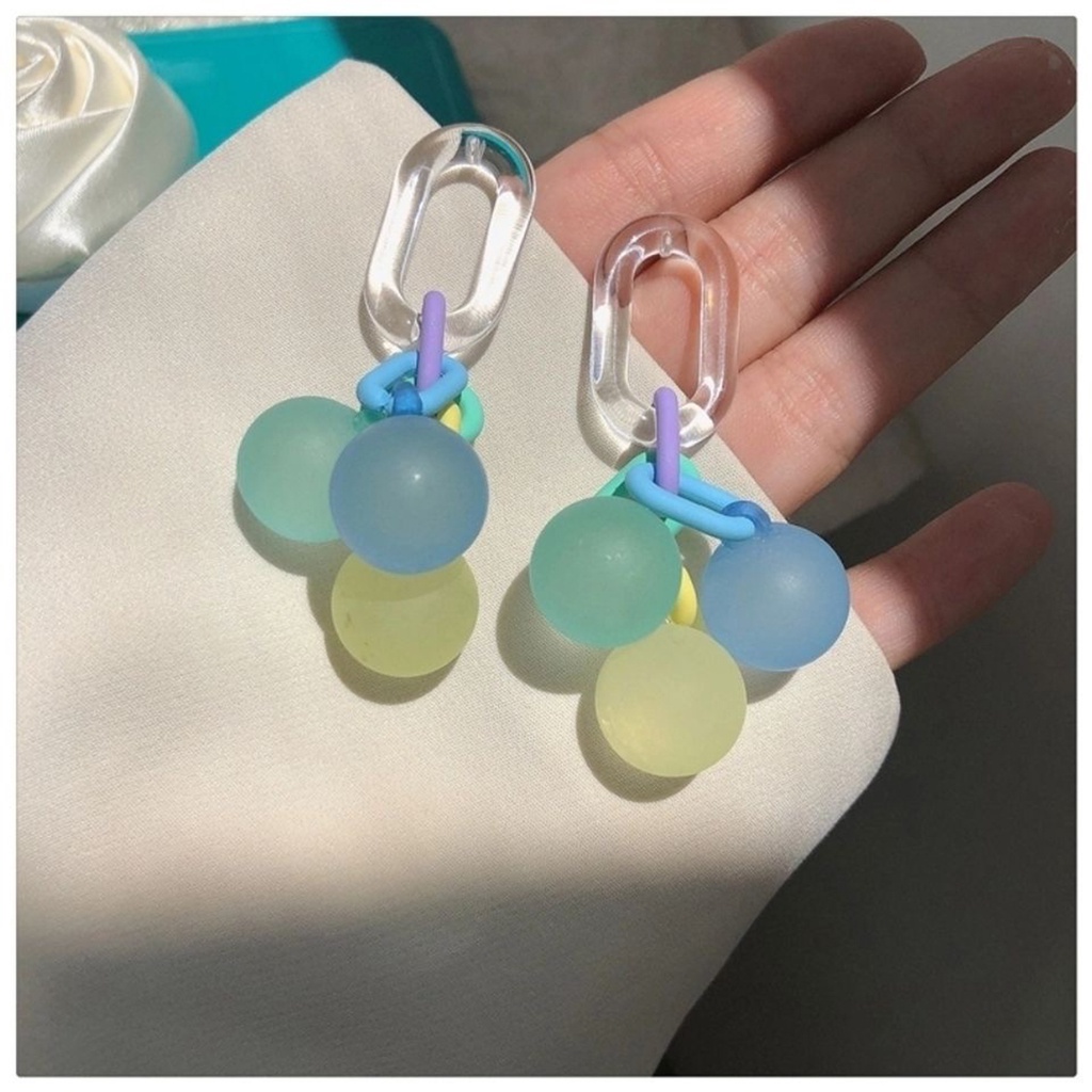 Khuyên Tai Dài Gắn Quả Cầu Acrylic Thời Trang Dành Cho Nữ