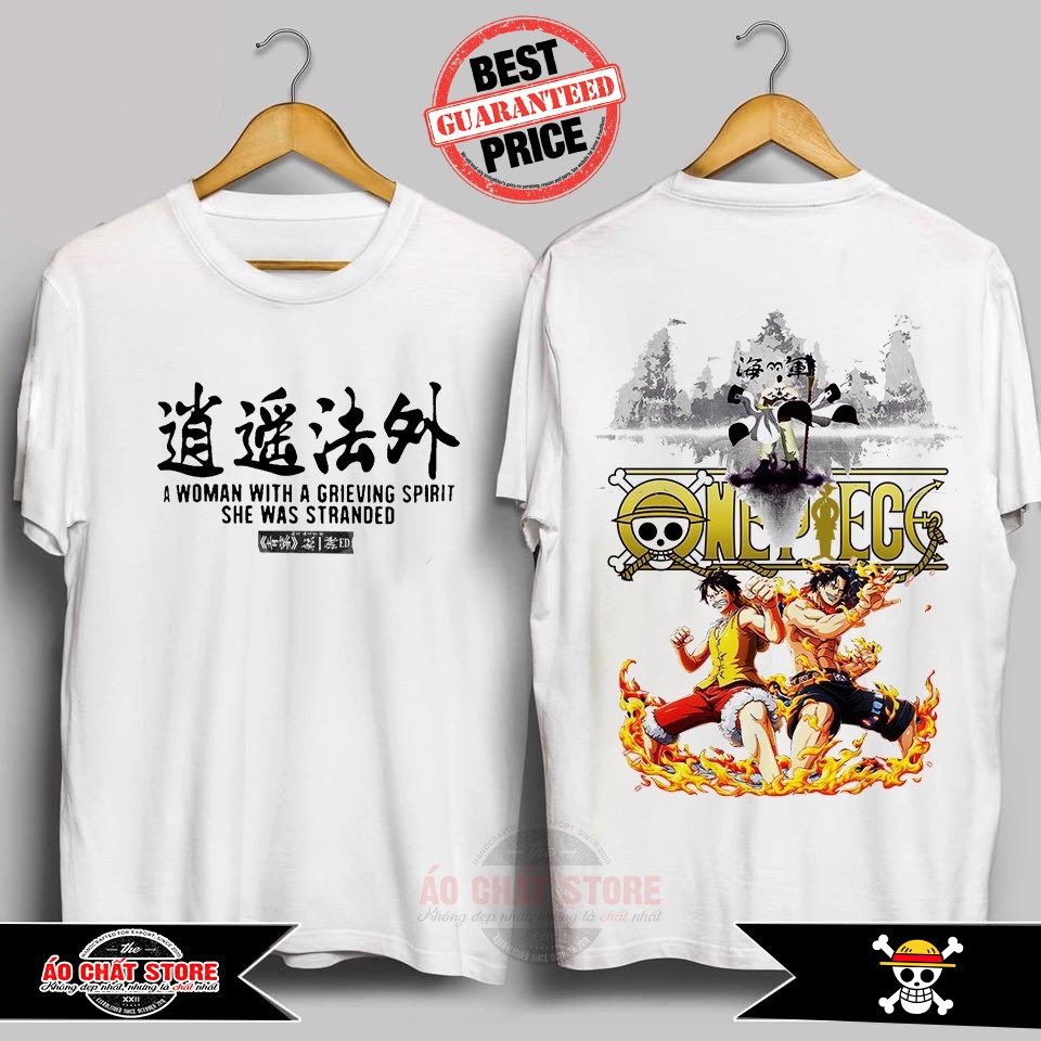Áo Phông LUFFYMũ Rơm và ACE Hỏa Quyền Cực Chất | Áo One Piece Đẹp OP98
