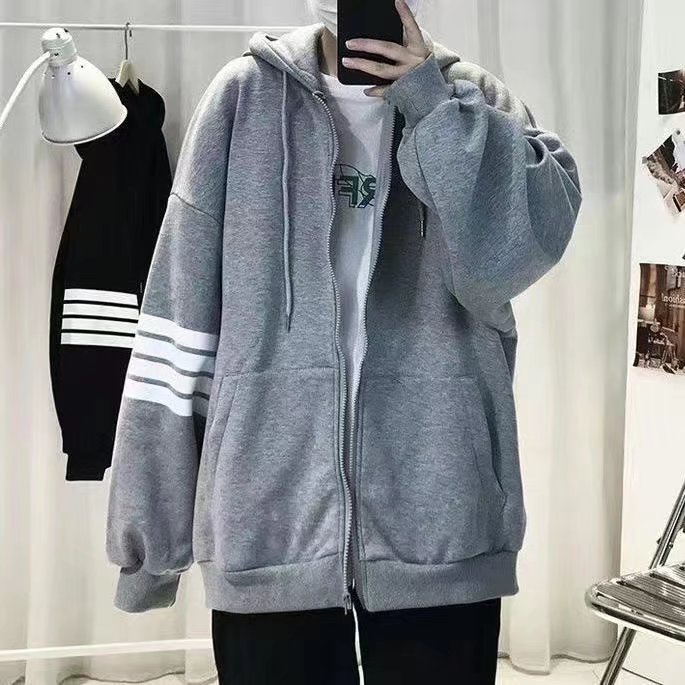 Áo khoác Cardigan nhung dày dáng rộng thời trang thu đông phong cách Hàn Quốc