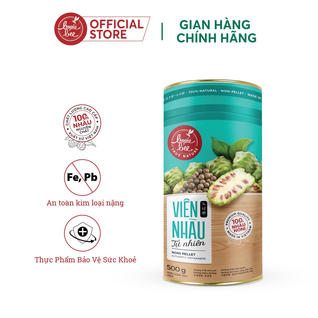 Viên Nhàu Nguyên Chất - Tinh chất từ 100% Nhàu Tươi - 500g