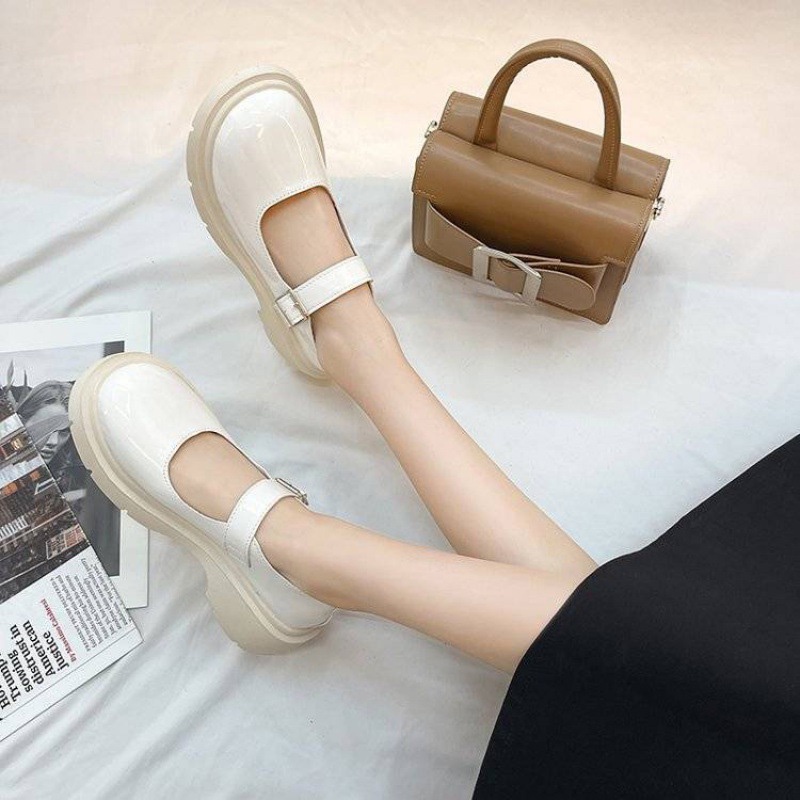 Giày Lolita Trắng Ulzzang Hàn Quốc ĐẾ CAO DÀY GIÁ RẺ  LLT007-ZOEE