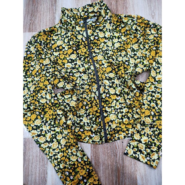 Áo khoác lửng có khoá kéo thun aty đẹp