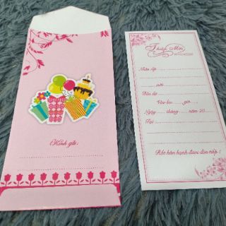 Thiệp mời đứng Đoraemon & Kitty  10 cái/xấp , (SP000475)