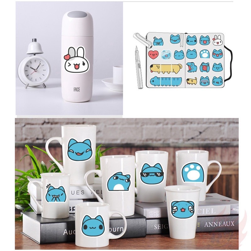 [STICKER 1K] SET 50 STICKER MÈO CAPOO SIÊU CHẤT DÁN TRANG TRÍ ĐT LAPTOP VALI TƯỜNG TỦ KỆ MŨ BẢO HIỂM XE MÁY NOTEBOOK