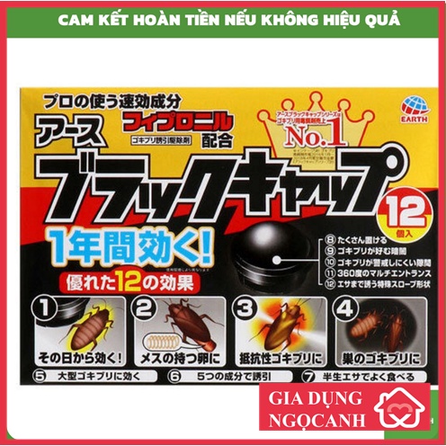 [Tặng 3 lọ diệt kiến] Thuốc diệt gián Nhật Bản hộp 12 viên hiệu quả cao, an toàn cho người sử dụng