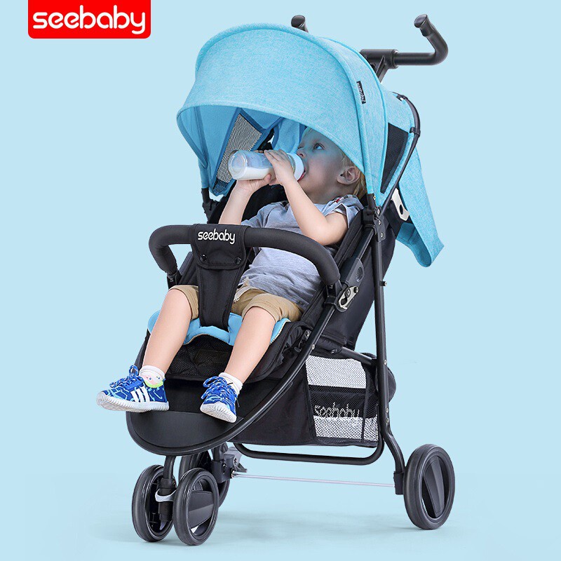 (Tặng kèm đệm xe và màn chống muỗi) Xe Đẩy Trẻ Em cao cấp SeeBaby Q5 (T03) phiên bản nâng cấp 2020