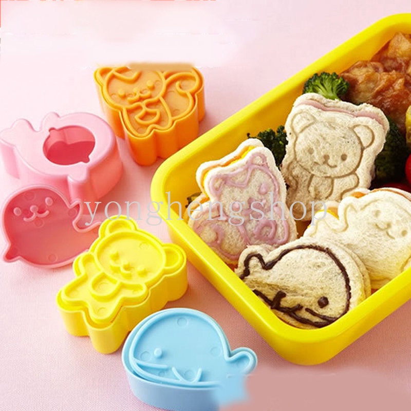Set 4 Khuôn Cắt Bánh Quy Tạo Hình Động Vật Dễ Thương