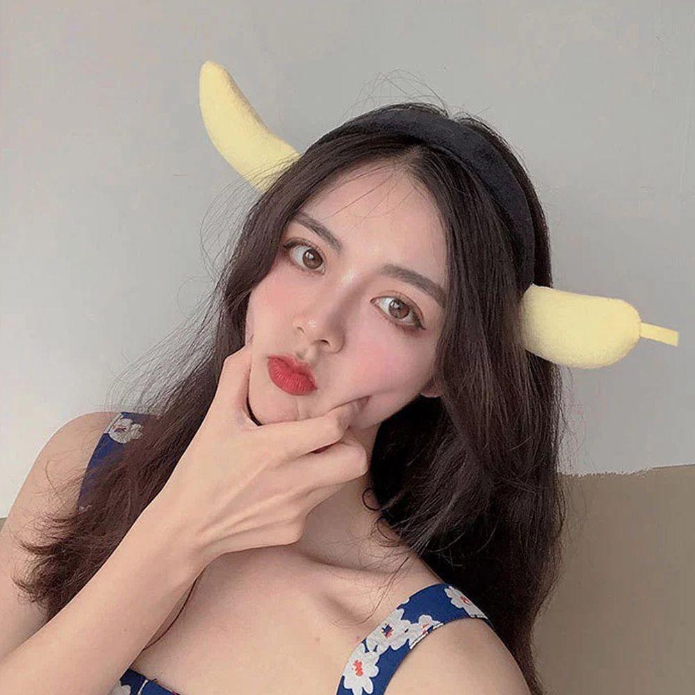 Băng Đô Cài Tóc Hình Rau Củ Quả Lông Xù Đáng Yêu Cho Nữ