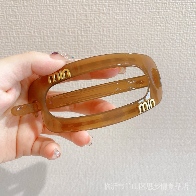 Kẹp Tóc Hình Oval Đơn Giản Phong Cách Hàn Quốc Cho Nữ