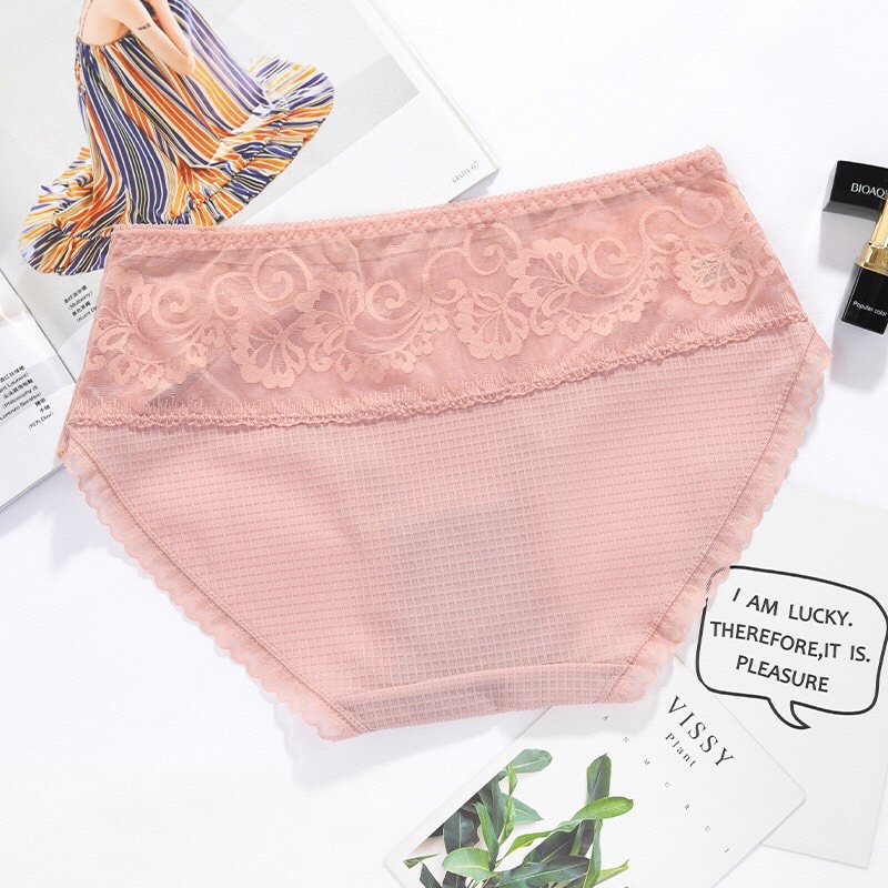 Sét 5 quần lót su phối ren viền mới 2217 form size 45-58kg