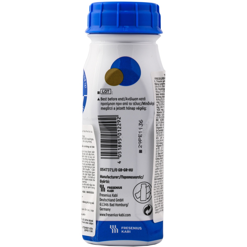 Sữa Fresubin 2Kcal Fibre Cho người bênh thận