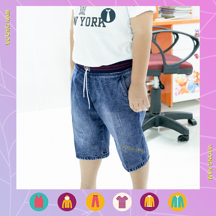 Quần đùi nam jean xước, rách thời trang dành cho bé trai