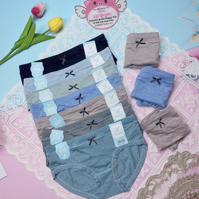 Quần lót nữ cotton muối tiêu siêu nhẹ, mềm mát thoáng khí, kiểu dáng đơn giản dễ phối đồ