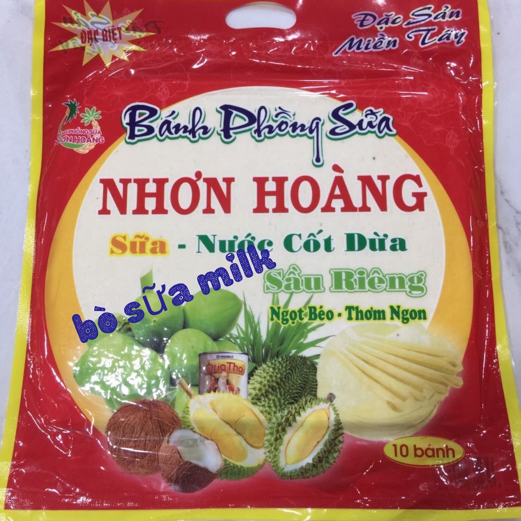 Bánh tráng sữa nước cốt dừa sầu riêng Nhơn Hoàng nhỏ