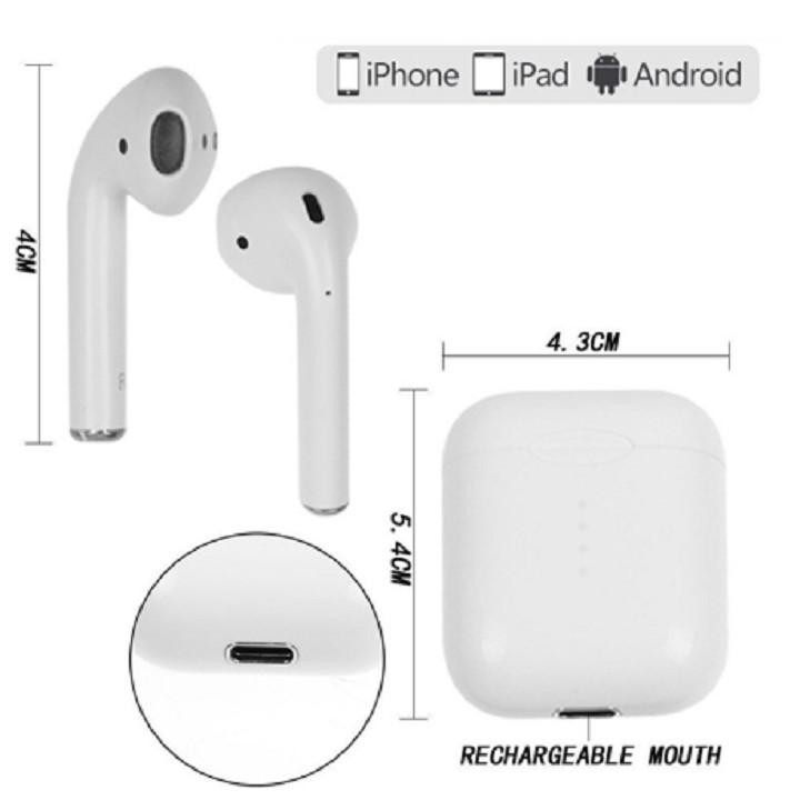 [CẢM ỨNG]Tai Nghe TWS i11 Bluetooth 5.0 Stereo Super Bass, cho  iPhone 7- iPhone X