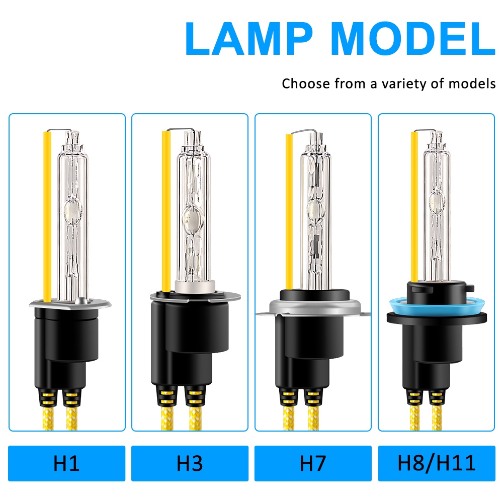 2 Bóng đèn pha Xenon HID H1 H3 H7 H8 H9 H11 chất lượng cao cho xe hơi