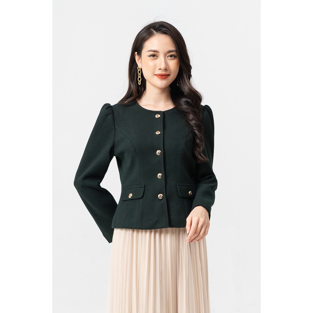 Áo Vest Dạ Cổ Tròn Lamer L65W21T015