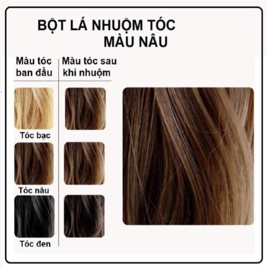 (KM cực HOT) Nhuộm tóc phủ bạc KIM 50g 100% tự nhiên từ bột lá Móng và lá Chàm (Tùy chọn nhuôm mầu NÂU hoặc ĐEN) | BigBuy360 - bigbuy360.vn