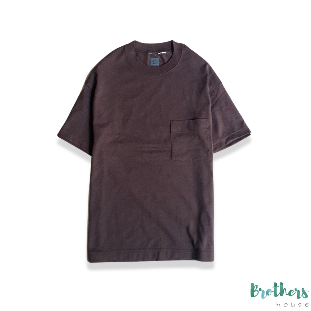 |Xịn siêu sale| Áo thun nam oversize Uniqlo phối túi, vải cotton dày dặn lên dáng bao đẹp