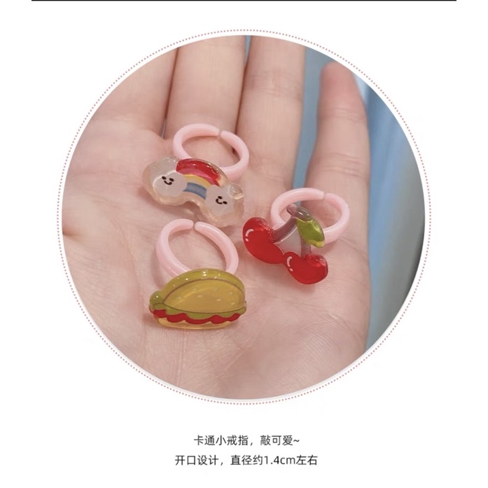 Bộ Trang Sức 5 Món Vòng Tay, Dán Móng Tay, Nhẫn, Kẹp Tai cho Bé Gái Nhiều mẫu
