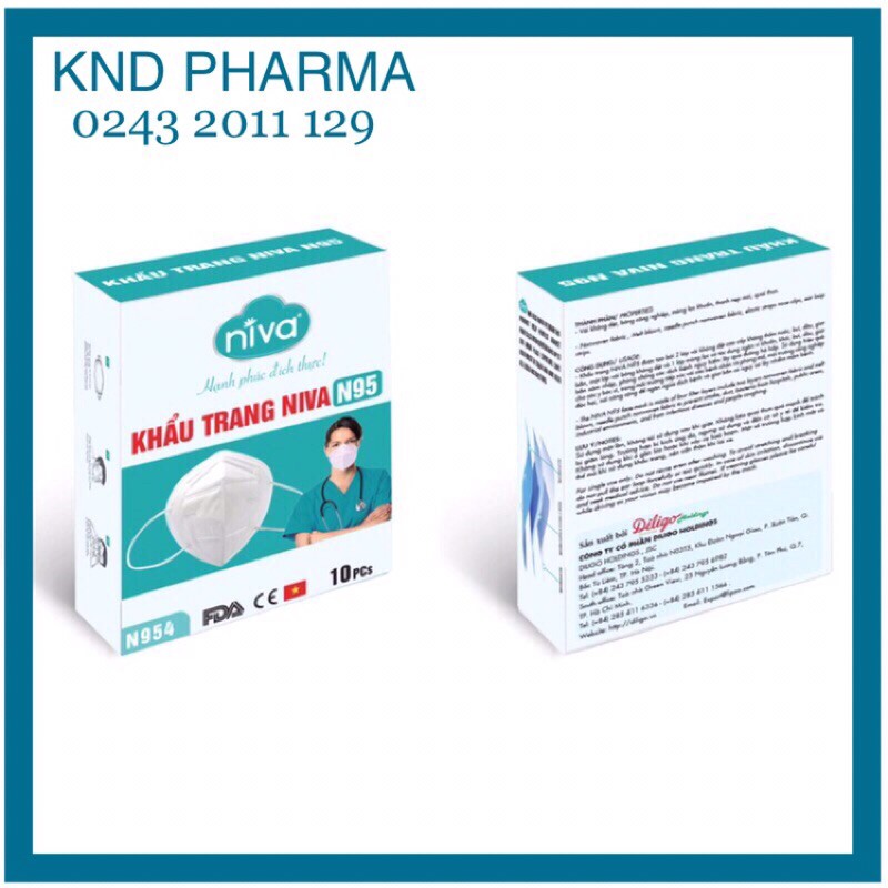 [CHÍNH HÃNG] Khẩu trang N95 Niva Cao Cấp, ngăn chặn 99,9% vi khuẩn