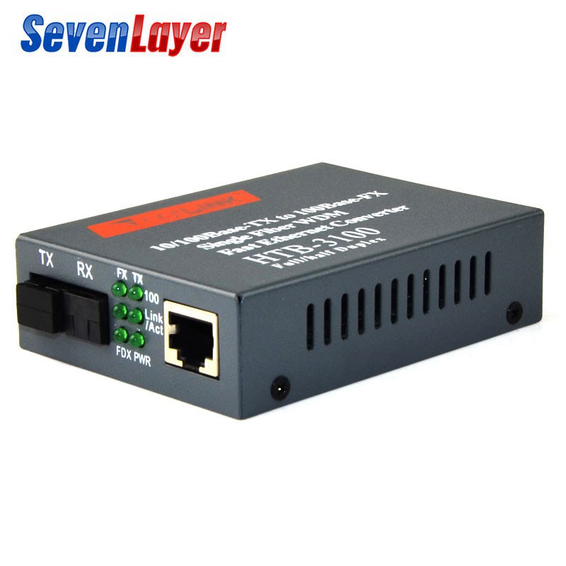 HTB-3100 Fiber Transceiver Media Converter  Optical Fiber Single Fiber Converter 25km SC 10/100M