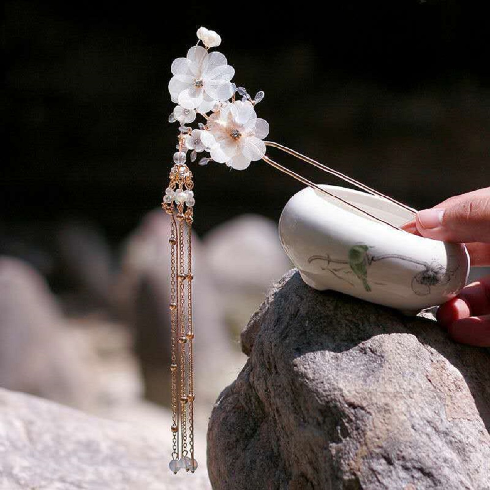 Trâm Cài Tóc Hình Hoa Đính Đá Thời Trang Cho Nữ