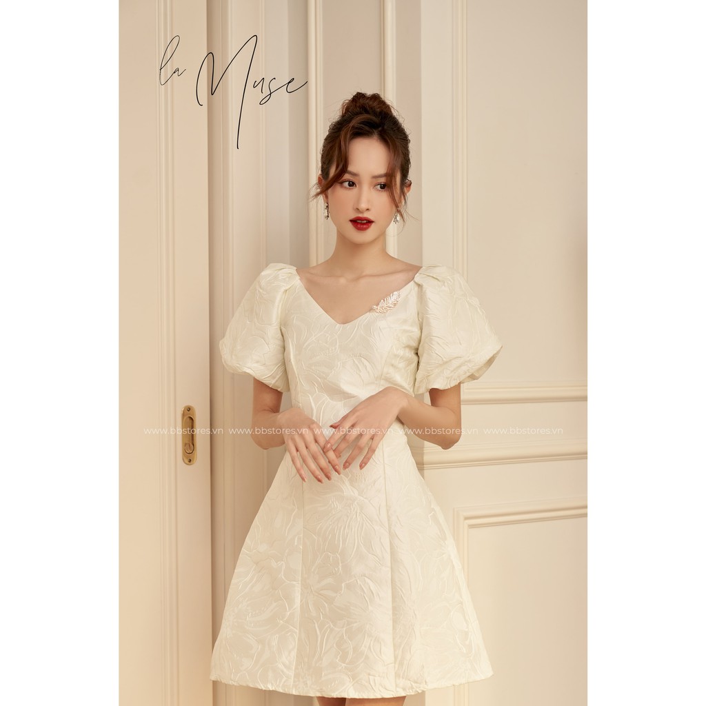 [BBSTORE'S] Đầm Gấm Cổ V Vice -TK185